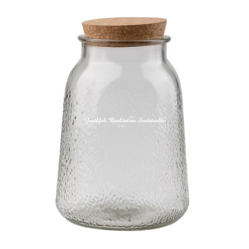 High Borosilicate Transparent Food Grade Glass Storage Jar with Bamboo Lids