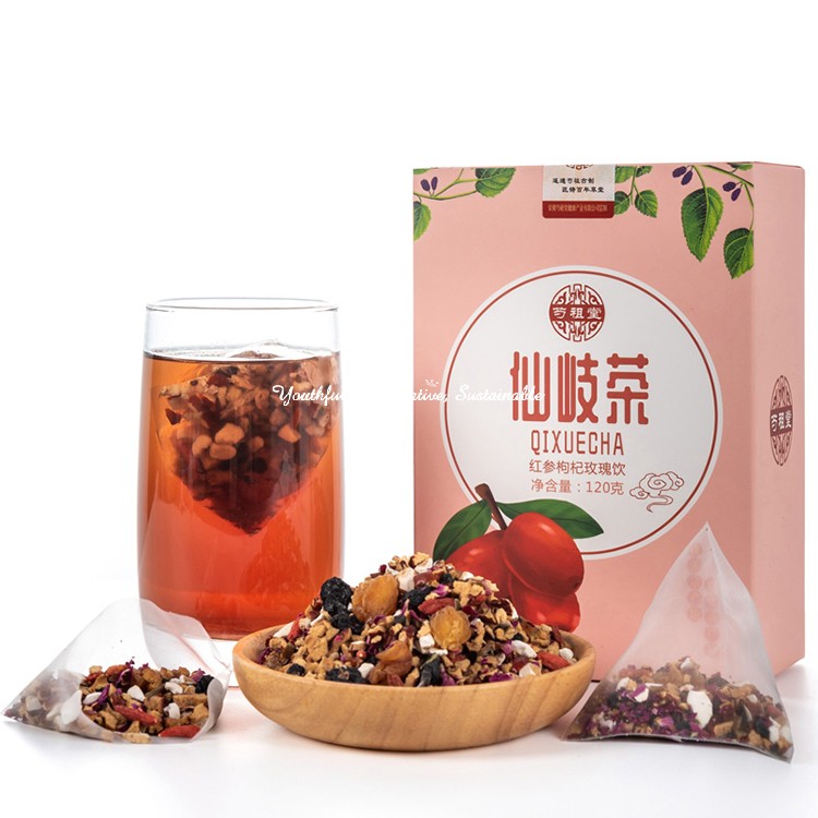 Red Ginseng Goji Rose Tea (8g x 15 triangle tea bags)